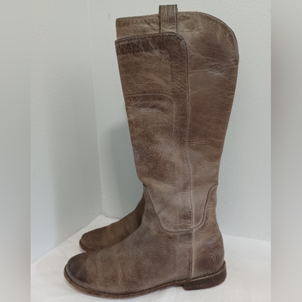 Frye tall boots smoky gray leather size 8.5B - Picture 3 of 13